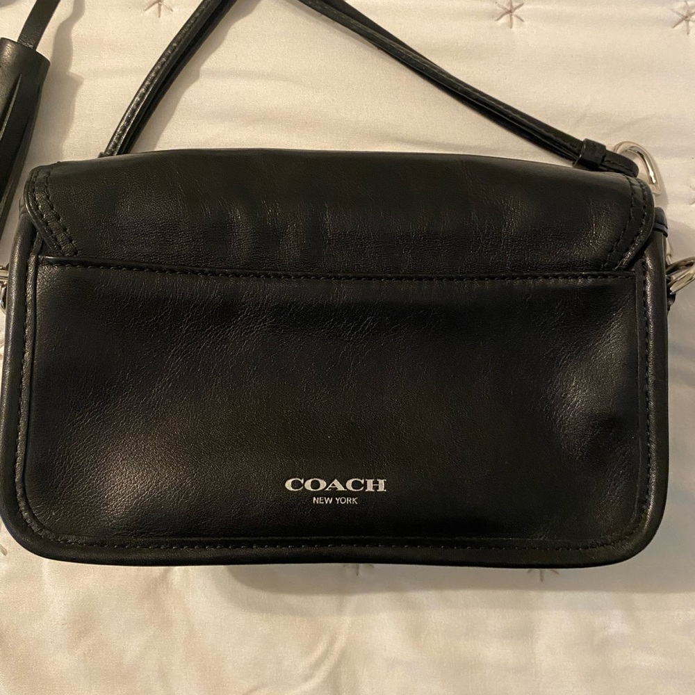 Coach Black Leather Vintage Crossbody Bag Gem